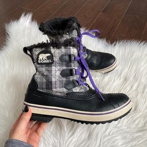 [Sorel] Waterproof Plaid Winter Snow Boots